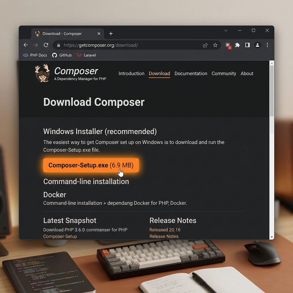 Setup PHP & Composer untuk Backend Development | Infokoding