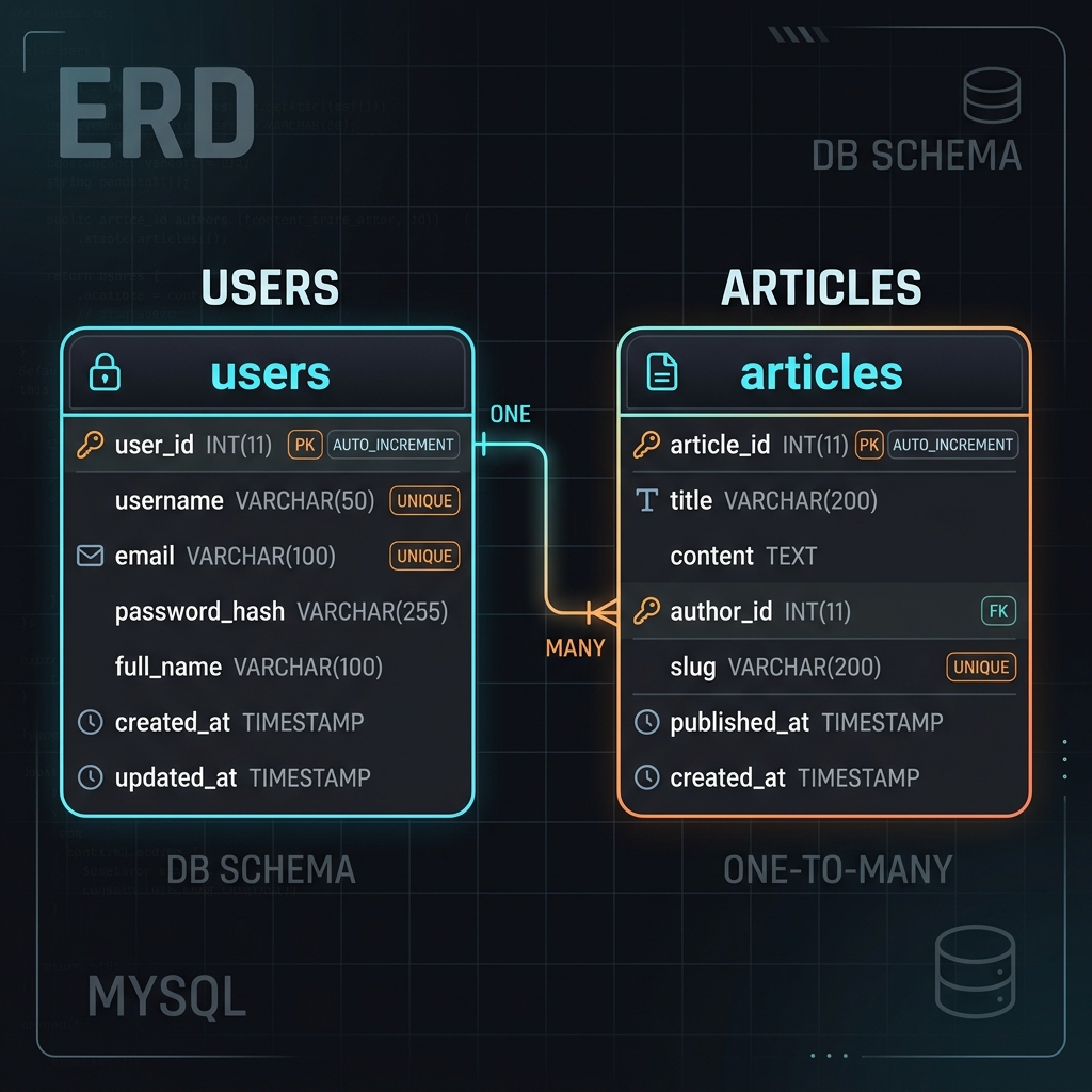 Diagram cara membuat RESTful API untuk Backend Development