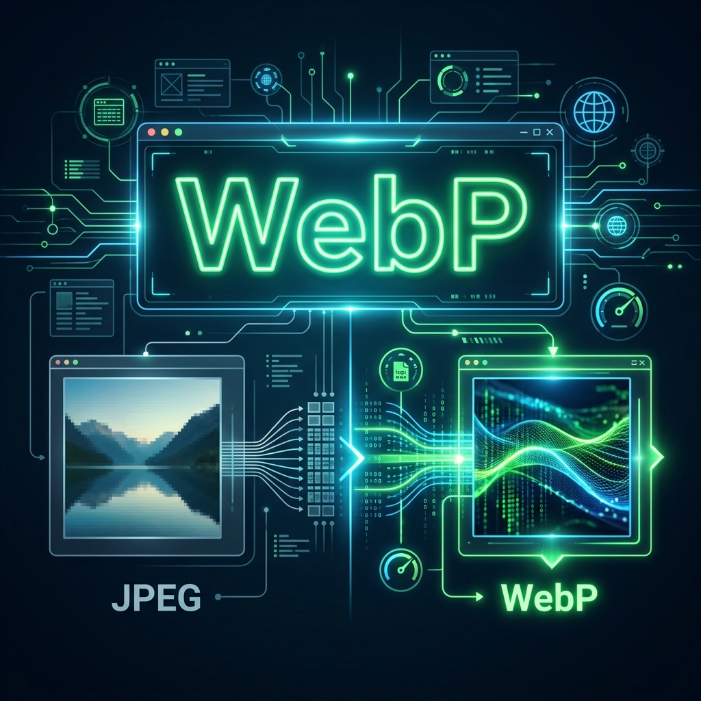 Ilustrasi Optimasi Gambar SEO dengan format WebP