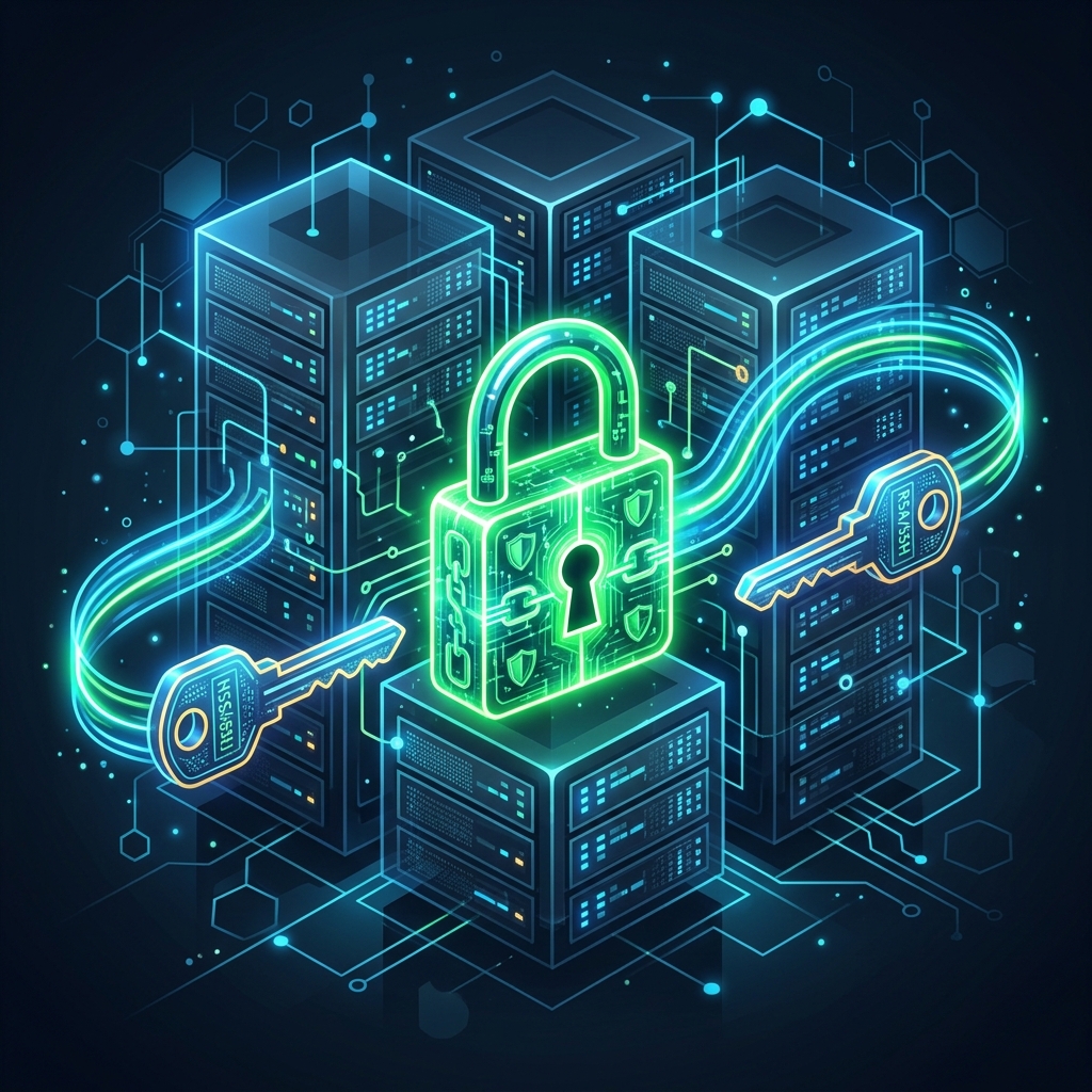 Ilustrasi Arsitektur Keamanan SSH dan Public Key